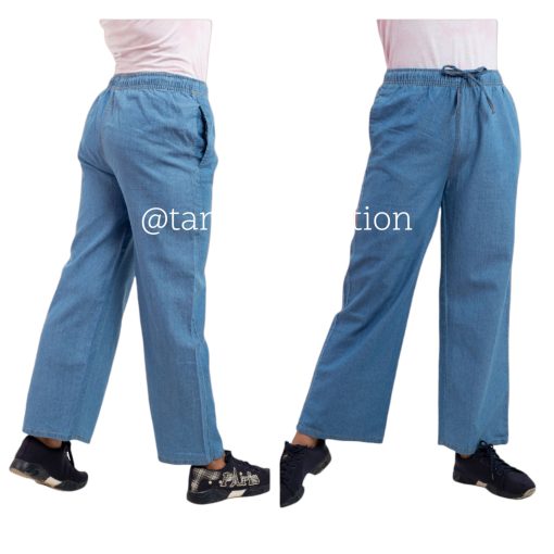 Denim Elastic Plazu (Light Blue)