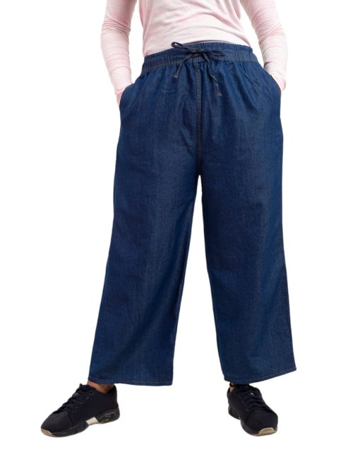Denim Elastic Plazu (Dark Blue) - Image 2