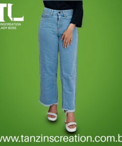 Denim Cotton Plazu(Light Blue) - Light Blue, 38