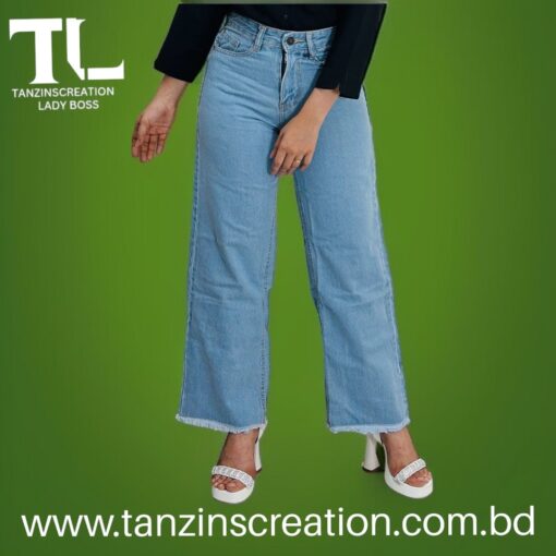Denim Cotton Plazu(Light Blue) - Image 6