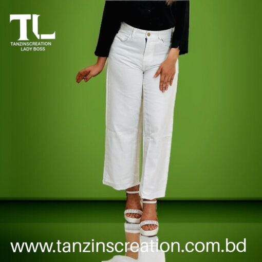 Denim Cotton Plazu (White) - Image 5