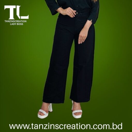 Denim Cotton Plazu (Black) - Image 3