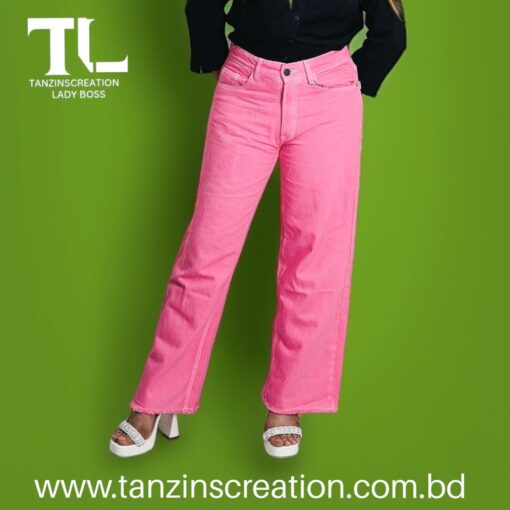 Denim Cotton Plazu (Pink) - Image 2