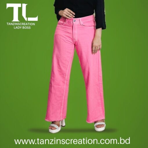 Denim Cotton Plazu (Pink) - Image 4