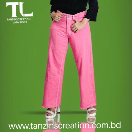 Denim Cotton Plazu (Pink) - Image 3