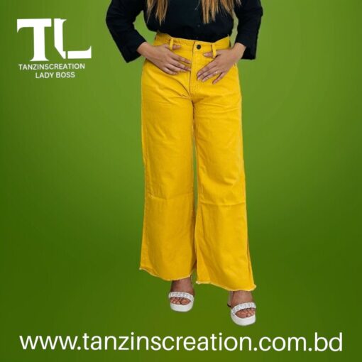 Denim Cotton Plazu (Yellow) - Image 4