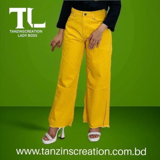 Denim Cotton Plazu (Yellow) - Image 2