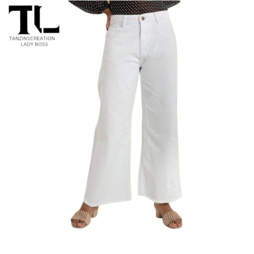 Denim Cotton Plazu (White)